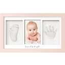 KeaBabies Baby Hand and Footprint Kit - Clay Handprint Keepsake Frame, Newborn Nursery Picture Frame, Personalized New Mom Gifts for Shower & Registry, First Mother's Day (Petal Pink)