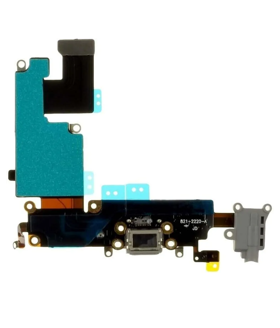 SLRQVFZY Replacement for fits Flex Cable Char Port Mic Headphone Jack Antenna for Apple iPhone 6 Plus Gray