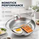 Titanium Pans set for Cooking, Titanium Frying Pan & Titanium Soup Pot And Titanium Wok with Steamer, Non-Toxic Titanium Hammered Pro skillet, PFAS/PFOA/PTFE Free Cookware, Dishwasher&Oven Safe, One Size