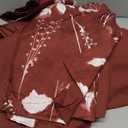 Bedsure Queen Comforter Set - 7 Pieces Floral Burgundy Soft Bedding Sets, Queen Bed in a Bag with Botanical Flowers Comforter, Sheets, Pillowcases & Shams