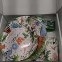 Dinosaur 2nd Birthday Party Supplies For Boy, Dino Two Rex Birthday Decorations, Disposable Paper Plates, Cups, Napkins, Tablecloth, Cutlery, Swirls, Banner, Serves 24