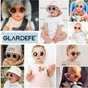 Polarized Baby Sunglasses with Strap - Unbreakable Infant Sunglasses for Newborn Toddler Boys Girls Age 0-12 Months (A1 White / Brown + Green / Brown + Pink / Brown)