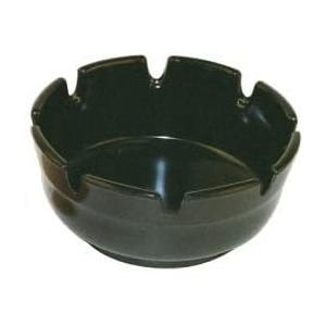 4" Black Melamine Ash Tray [Count of 6]