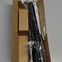 YNL Matte Black Shower Curtain Rod 36-84 Inch(3-7ft), No Slip No Drill Stainless Steel Spring Tension Curtain Rod, No Rust Shower Rod Adjustable For Bathroom Window Bedroom