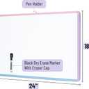 Mr. Pen- Magnetic Whiteboard Dry Erase, 18x24 Inches, Dry Erase Board with Black Fine Point Marker, Magnetic White Board for Students, Home, Office and Classroom