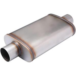 Floshine Universal 409 Stainless Muffler Straight-Through Performance Muffler Exhaust, center in | center out (2.5")
