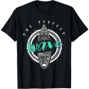 Surfing Perfect Wave Surf Paradise Funny Surfer Gift T-Shirt
