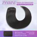 Clip in Hair Extensions Real Human Hair, 18 Inch 100g/3.6oz, 1B Natural Black, Invisible Seamless Straight Remy Human Hair Extensions Cip ins for Women 8pcs Per Set with Double Weft