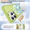 Case for iPhone 16 pro max, with Invisible Magnetic Stand, Mil-Grade Drop Protection, Non-Slip, Anti Fingerprint Anti Scratch, Shockproof Matte Phone Case (Green)