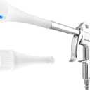 Aluminium Car Cleaning Gun with Tapered Nozzle, 6-9.2Bar Pressure Air Blower Blow Gun with 2 Set Nozzle, Used for Cars, Velvet, Furniture and Carpets