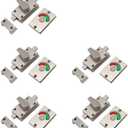5Pcs Latch Indicating Lock, Vacant Occupied Bathroom Lock, Zinc Alloy Door Privacy Lock with Indicator, Door Bolt for Vacant/Engaged Bathroom WC Public Restroom Toilet Partition (Silver)