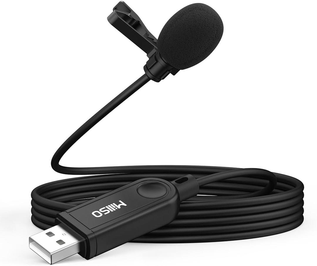 MillSO USB PC Microphone Plug & Play Omnidirectional External Lavalier Mini USB Microphone for Computer, Laptop, YouTube, Meeting, Recording, Podcasting, Gaming - 2M/6.5FT (MQ5-200)