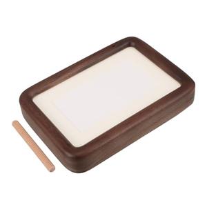 Solid Wood Photo Frame Stand Rustic Picture Frame for Desk Unfinished Desktop Decor 2 Pack