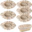 6 Pieces Oval Banneton Proofing Cloth liner, 10 inch Bread Proofing Basket Liner, Sourdough Baking Dough Basket Cloth Liner for Bakery Home Baking (Basket Not Included)(Oval)