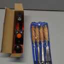 Dreyoo 1Pack No. 4 Adjustable Wooden Hand Plane with 2 Inch Blade & 4PCs 9.5in Wood Chisel for Woodworking with Cap, CR V Steel Beveled Edge Blade Chisel, Professional Carpenter Tools for Woodworking