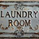 12"x8" Charming Vintage-Style Weatherproof Metal Laundry Room Sign with Pre-Drilled Holes for Easy Hang, Perfect for Home, Farmhouse, Porch Decor