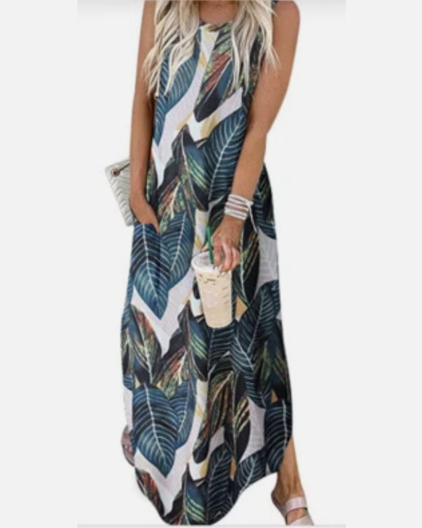 ANRABESS Women's Casual Loose Long Sleeveless Sundress with Pockets 2XL NEW nWT, Size M