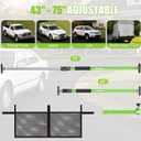 KILOUPOLE Adjustable Cargo Bars, 43" to 75" Non-Slip Truck Bed Divider, Cargo Bar for Pickup Truck Bed Cargo Bars for SUVs, Trailers, Vans, with Cargo Net Organizer and Divider Bar, 1-Pack