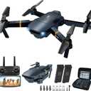 Drones with Camera for Adults Kids, Foldable RC Quadcopter, Helicopter Toys, 1080P FPV Video Drone for Beginners, 2 Batteries, Carrying Case, One Key Start, Altitude Hold, Headless Mode,3D Flips