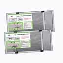 FLYZZZ Adjustable Sliding Window Screen Horizontal (15.74 ''H x 21-40''W) 2 Packs Expandable Window Screen Replacement for Home Medium