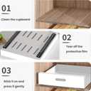 bealy 2 Pack Pull Out Cabinet Organizer Adhesive, 10" Wide 16.9" Deep Pull out Drawers for Face Frame or Frameless Cabinets, No Drill Heavy Duty Carbon Steel Drawer, Pantry Cabinet Shelf,white, 16.9"D x 10.0"W x 3.1"H, 2