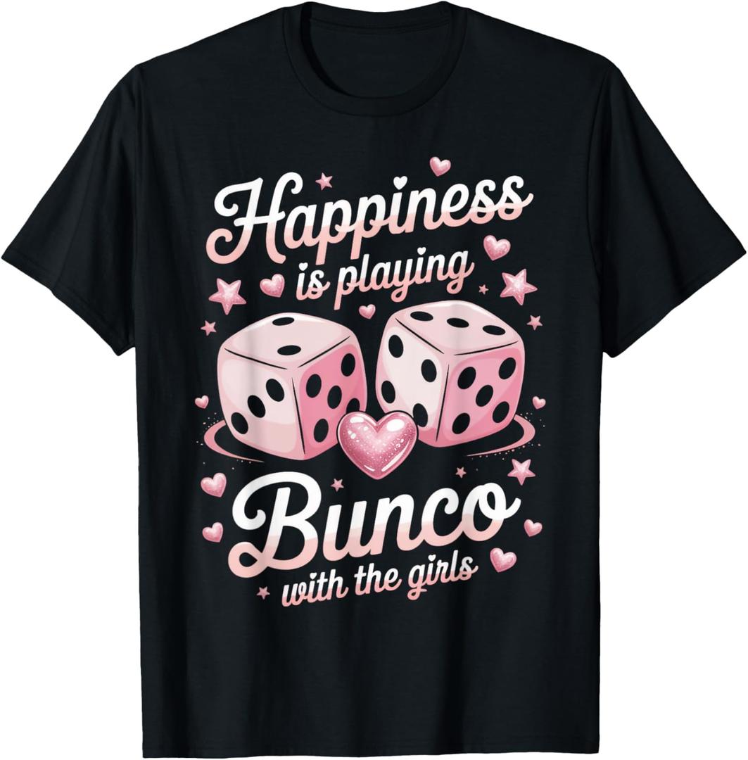 Bunco with Girls Bunco Night Bunco Lover Dice Game Bunco T-Shirt, Size: M