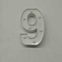 Restaurantware Illumify 7.1 x 1.2 x 8.7 Inch Light Up Number 1 Durable Marquee LED Light - Number 9 Touchproof White Plastic Party Light Keyhole Slot For Parties Weddings Or Special Events