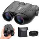 20X25 Compact Binoculars for Adults and Kids, Large Eyepiece Waterproof Binocular， Easy Focus Small Binoculars for Bird Watching, Hiking and Concert, Black