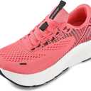 JACKSHIBO Wide Toe Box Shoes Women Arch Support Wide Sneakers for Running Walking Athletic Tennis Orthopedic Plantar Fasciitis Workout with Thick Cushion Zero Drop Sole Width Shoes (7.5 Wide, Black)