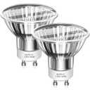 KOHEOPT GU10 Halogen Bulb 120V 25W 2pcs Candle Warmer,2700K Dimmable Replacement for Candle Warmer Wax Burner Track Light Bulbs, Range Hood Light Bulbs Warm White Light One Missing