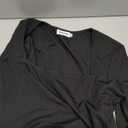 Cecinlyn Women's Long Sleeve Dress Flare Mini Dresses Blackless Party Club Dress Large