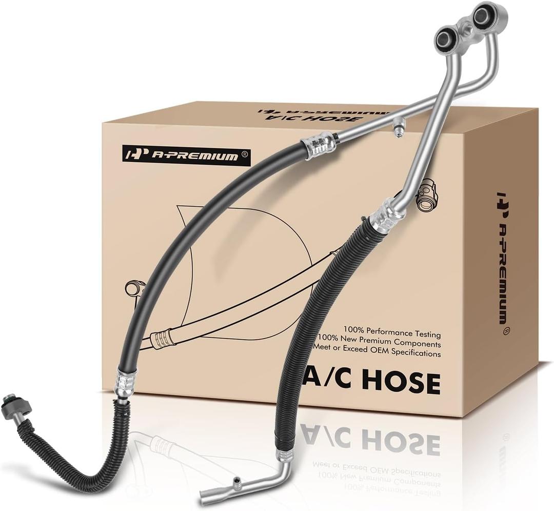 A-Premium A/C Suction Hose & Discharge Line Hose Assembly Compatible with Dodge Ram 2500/Ram 3500 2003-2005, Ram 4000 2005, 5.9L, OHV, Diesel