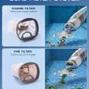 Cordless Pool Vacuum for Above Ground Pool, 2026 New 26.5 GPM High-Powerful Pebbles Suction IPX8, V3 Handheld Rechargeable Inground Pool Vacuum Cleaner Vacuum Head & 2 Filter Bags, 1H Runtime