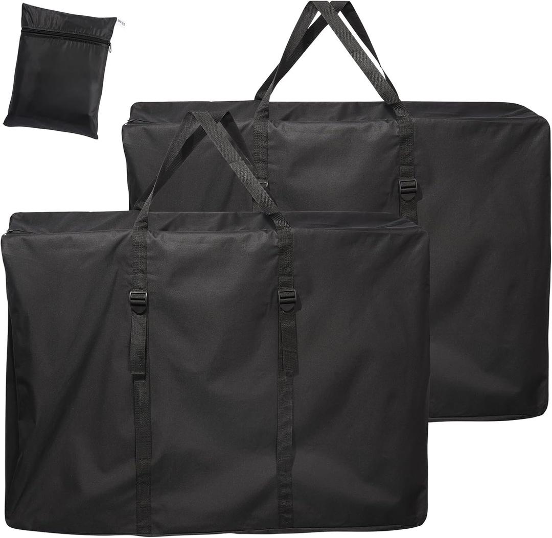 Extra Large Outside Folding Chair Storage Bag with Zipper and Handles, 600D Folding Chair Carry Bag for Zero Gravity Chair Cover, Portable Folding Lounge Chair Carrying Bags, 43" L x 11" W x 29" H