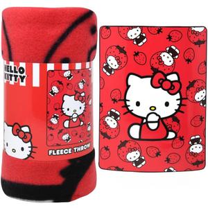 Hello Kitty Red 45x60 Fleece Throw  Soft, Cozy, and Stylish