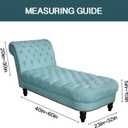 FantasDecor Chaise Lounge Cover Stretch Armless Chair Slipcover for Living Room Indoor Bedroom Soft Jacquard Fabric Machine Washable, Sand