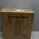 4 Tier Rotating Bookshelf Tower, Spinning Bookshelf, Revolving 360 Bookcase Storage Round Carousel, Vertical Rotate Turning Spiral Corner Organizer Lazy Susan, White