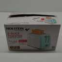 Holstein Housewares - 2-Slice Toaster with 7 Browning Control Settings, Mint/Stainless Steel - Great to Toast Bread, Bagels and Waffles
