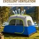HealSmart Camping Tent 6 Person, Tent for Camping Waterproof Windproof with Rainfly and Advanced Ventilation, Quick Setup Dome Tent for Adventure, Family Outdoor, Hiking