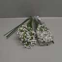 Dolicer 10 Pcs Babys Breath Artificial Flowers, White Long Stem Baby Breath Flowers Artificial Bulk, Real Touch Fake Babys Breath Gypsophila for Wedding Bridal Bouquet Party Arrangements Home Decor