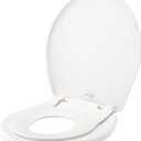 Little2Big Toilet Seat with Built-In Toddler Potty Training Seat, Slow Close, Easy to Install, Made in USA, ROUND, White