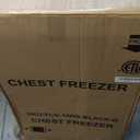 Chest Freezer 7.0 Cu.Ft Compact Chest Freezers with 7 Adjustable Thermostat Top Open Door Freezer Compressor Cooling with Removable Storage Basket for Home Bar Dorm (BLACK)