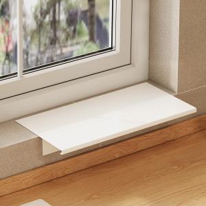 Window Sill Extender Plate, 15.8inch Carbon Steel Storage Shelf, Window Sill Extender for Plants, Countertop Extension Board with Magnetic Base for Kitchen Organization Storage (15.8x7.8in/40x20cm) (Beige)