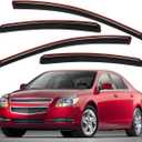 Lightronic Extra Durable Clip-on in-Channel Auto Vent Window Visors, Fits 2008-2012 Chevrolet Malibu, UV Protection Rain Guards, Original Wind Deflectors, Smoke, 4-Pcs