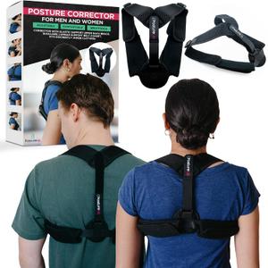 PostureUp Posture Corrector Back Support Brace for Women & Men, Fully Adjustable Clavicle Brace for Upper Back Pain Relief, Invisible Thoracic Breathable Upper Spine Support and Hunching- Washable
