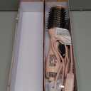 LANDOT Hair Blow Dryer Brush - One-Step Hot Air Brush for Fast Drying Smoothing Volumizing, Ionic Anti-Frizz Delivers Salon Blowout Results, 3 Heat/2 Speed Settings fit All Hair Types, Rose Gold Pink