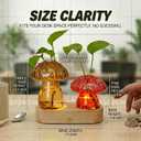 Propagation Vase with Light，Plant Propagation with Stepless Dimming Function for Home Office Night Decor,Led Hydroponic Plant Jars Valentines Day Gifts for Mom Women Plant Lovers