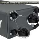 25" Slim Rolling Laundry basket on Wheels, 50L Collapsible Narrow Corner Laundry Hamper, Foldable Storage Bins, Grey