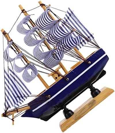 Abaodam 1pc Sailing Model Decorative Coastal Sail Mini Cake Baby Topper Birthday Ship Vintage Tabletop Kids Design Miniature Decoration Party Sailboat Novel Office Cuake Boats