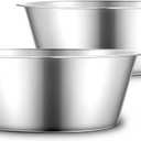 URBUDDIES 1.1 Gallon Extra Large Dog Bowls, 2 Pack, XL Stainless Steel Dog Water Bowls for XLarge Dogs, Polished, Dishwasher Safe, Easy to Clean